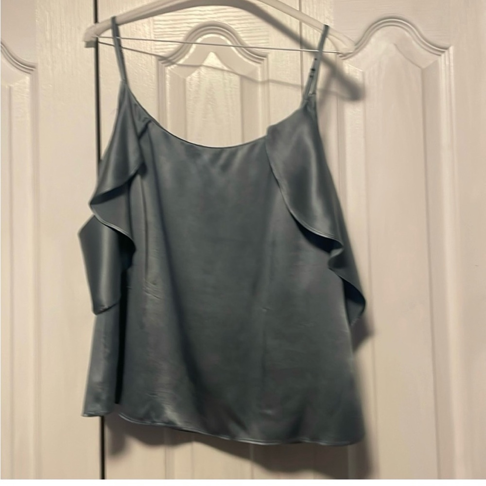 Reformation Blue Silk Olia Blouse